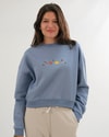  Kadın Nakış Detaylı Üç İplik Şardonlu Sweatshirt