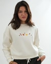  Kadın Nakış Detaylı Üç İplik Şardonlu Sweatshirt