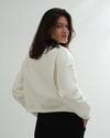  Kadın Nakış Detaylı Üç İplik Şardonlu Sweatshirt