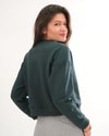  Kadın Nakış Detaylı Üç İplik Şardonlu Sweatshirt