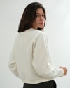  Kadın Nakış Detaylı Üç İplik Şardonlu Sweatshirt