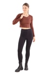Acı Kahve Bisiklet Yaka Crop Bluz 734