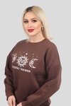 Acı Kahve Sun Moon Baskı Sweat 9016M