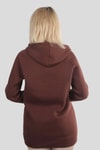 Acı Kahve Yaka Çıtçıtlı Kapüşonlu Sweat 9020M