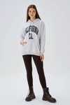 Açık Gri Kapüşonlu Oversize Sweat 3720