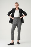 Antrasit Bel V Kesim Kemerli Pantolon 8404A