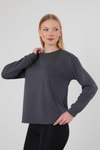 Antrasit Oval Kesim Oysho Sweat 3007