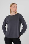 Antrasit Oval Kesim Oysho Sweat 3007