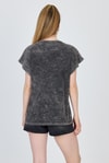 Antrasit Yıkamalı Oversize Basic Tişört 253014