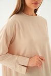 Bej Bisiklet Yaka Tunik 6808A