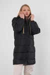 Bej Çift Renkli Oversize Mont 0021-1