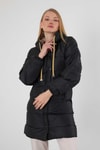Bej Çift Renkli Oversize Mont 0021-1
