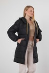 Bej Çift Renkli Oversize Mont 0021-1