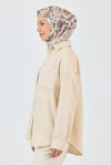 Bej Desenli Eşarp 3005