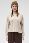 Bej Dik Yaka Reglan Kol Kadın Sweat 8252A