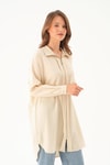 Bej Fermuar Detay Tunik 4139A