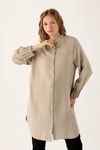 Bej Kol Drapeli Tunik 6749A