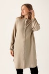 Bej Kol Drapeli Tunik 6749A