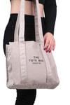 Bej Kumaş Tote Çanta 9219
