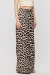 Bej Leopar Desen Bel Bağcık Pantolon 9410