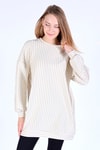 Bej Oysho Çizgili Tunik 4315A