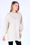 Bej Oysho Çizgili Tunik 4315A
