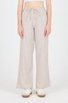 Bej Pamuklu Bel Lastikli Wide Leg/Bol Paça Pantolon 4754A