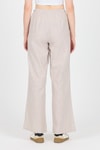 Bej Pamuklu Bel Lastikli Wide Leg/Bol Paça Pantolon 4754A
