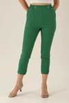Bel Aksesuarlı Bayan Pantolon - 7105A Benetton Yeşili
