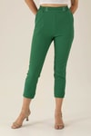Bel Aksesuarlı Bayan Pantolon - 7105A Benetton Yeşili