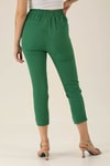 Bel Aksesuarlı Bayan Pantolon - 7105A Benetton Yeşili