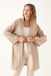 Bel Kuşaklı Kimono - 6538A Bej
