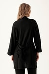 Bel Kuşaklı Kimono - 6538A Siyah
