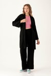 Bel Kuşaklı Kimono - 6538A Siyah