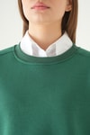 Benetton Yeşili Bisiklet Yaka Crop Sweat 9210M