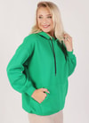Benetton Yeşili Oversize Bağcıklı Sweat 8135M