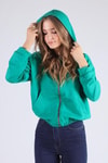 Benetton Yeşili Oversize Fermuarlı Sweat 8126M