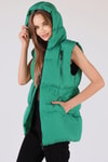 Benetton Yeşili Oversize Yelek 0015-1