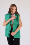 Benetton Yeşili Oversize Yelek 0015-1