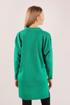Benetton Yeşili Polo Yaka Fitilli Kazak 23214