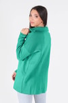Benetton Yeşili Yaka Fermuarlı Kazak 1165