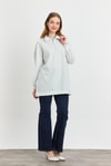 Benetton Yeşili Yarım Fermuarlı Tunik 4302A
