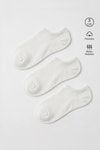 Beyaz 3'lü Sneaker Çorap 1022