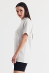 Beyaz Çizgili Oversize Tişört 4447A