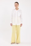 Beyaz Oversize %100 Pamuk Müslin Gömlek 4786A