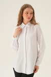 Beyaz Oversize Gömlek 6885A