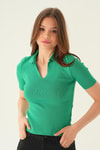 Bluz-Benetton Yeşili Polo Yaka Tişört 1905-rulem