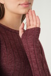 Bluz-Bisiklet Yaka Bluz 8268A Bordo -rulem