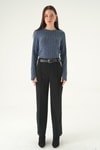 Bluz-Bisiklet Yaka Bluz 8268A İndigo -rulem