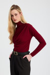 Bluz-Büzgü Detay Sandy Bluz 20059 Bordo -rulem